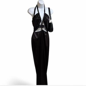 Goth Glam Black Halter Jumpsuit, Grunge Y2K Jumpsuit, Y2K Biker Jumpsuit, Baddie